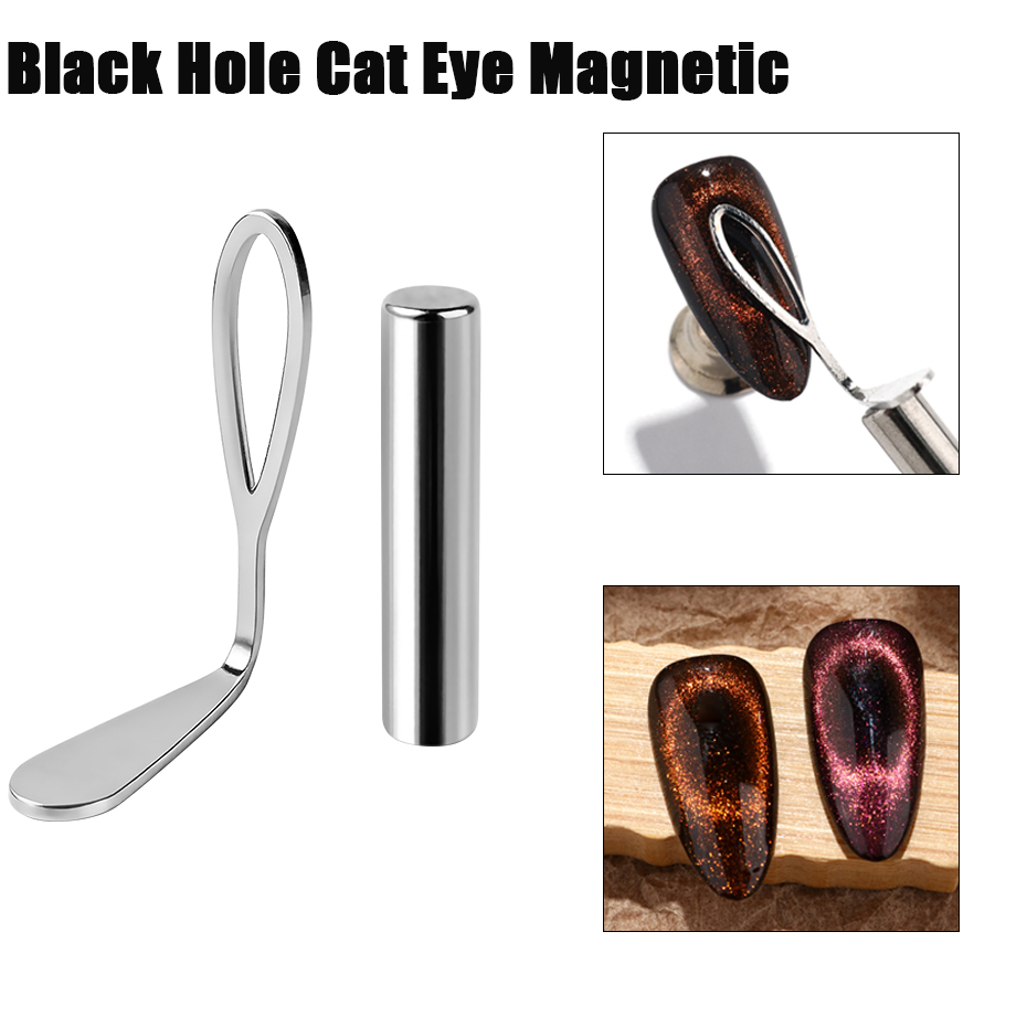 Nail Art Full Cat Eye - Black Hole Cat Eye Magnetic Hollow