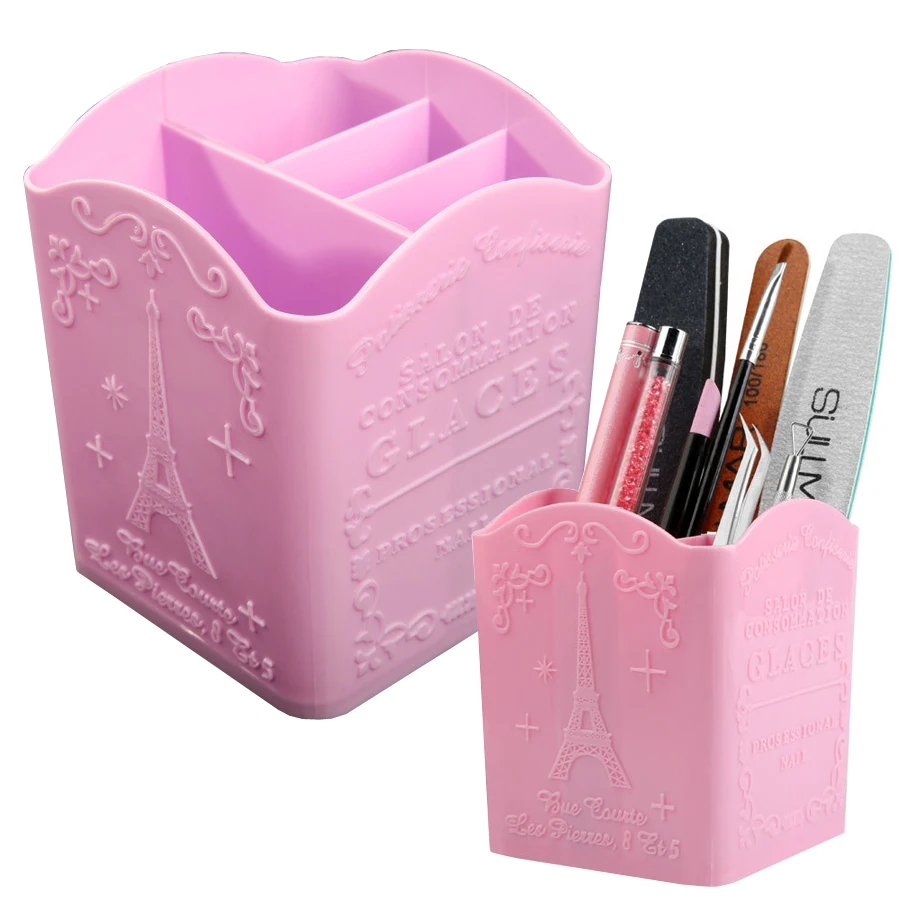 Nail Fan Brush - 4-Compartment Nail Art Brush Holder, Storage