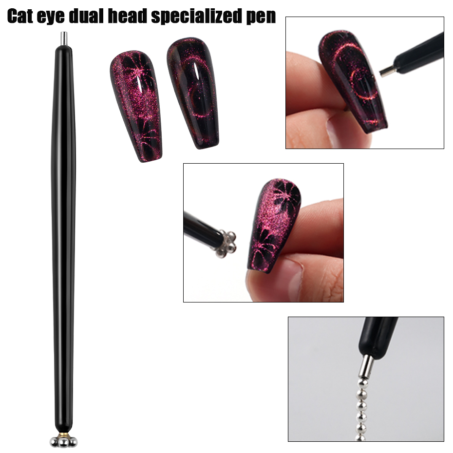 Nail Art Full Cat Eye - 1/2pcs Fancy Double Headed Cat Eye