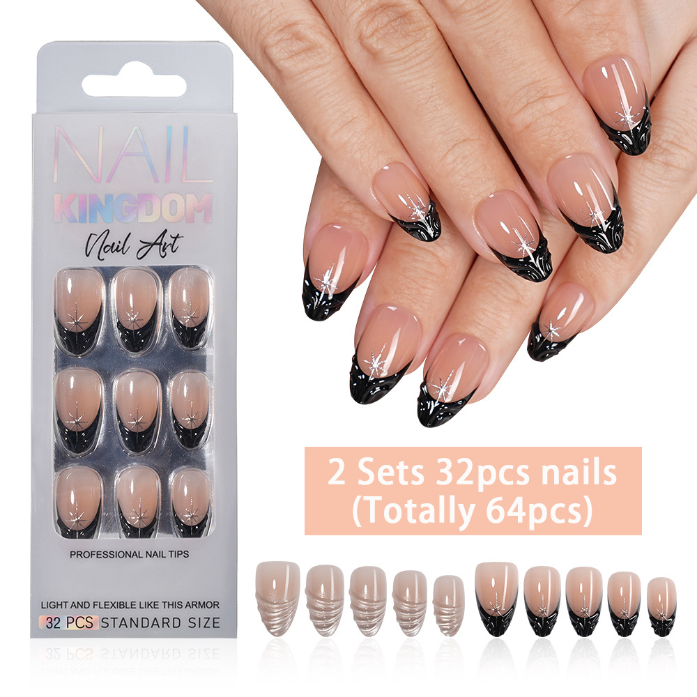 Nail Art Full Cat Eye - VITAGWX 64pcs Almond Press on Nails