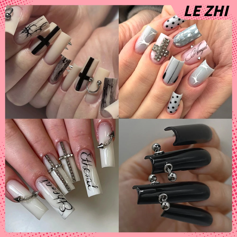 Nail Art Gothic - Y2K Spice Girls 10Pcs Handmade Gothic