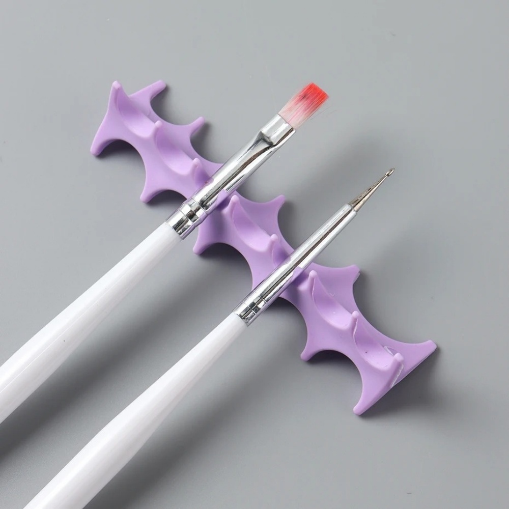 Silicone Nail Art Pen Holder U - Nail Fan Brush recension och pris
