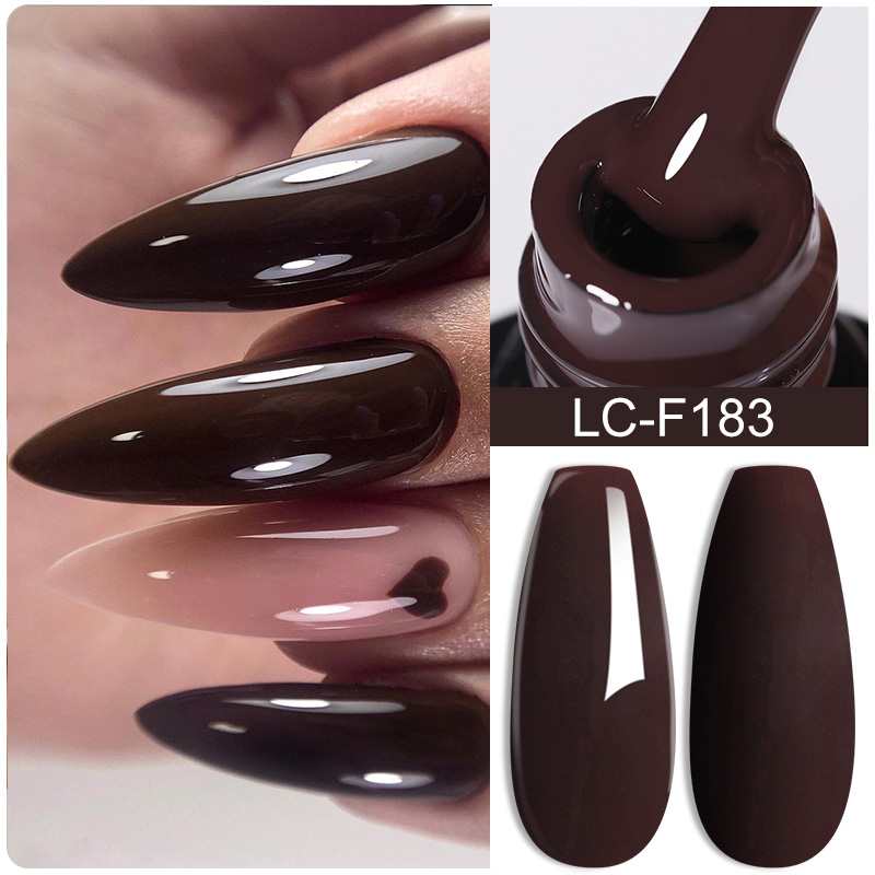 LILYCUTE Coffee Brown Color Ge - Nail Art Red Wine recension och pris