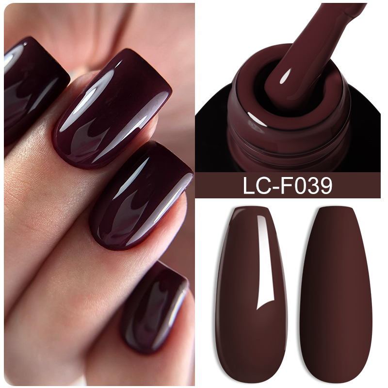 LILYCUTE Coffee Brown Color Ge - Nail Art Red Wine recension och pris