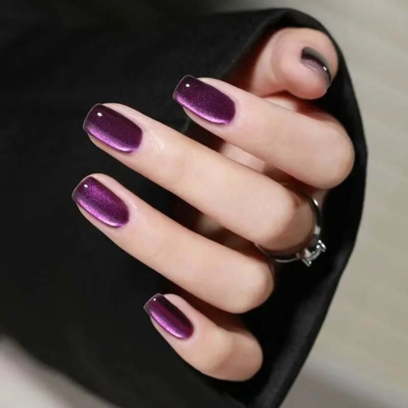 24 Pcs Fingernails Cat Eye Fak - Nail Art Pink Cat Eye recension och pris