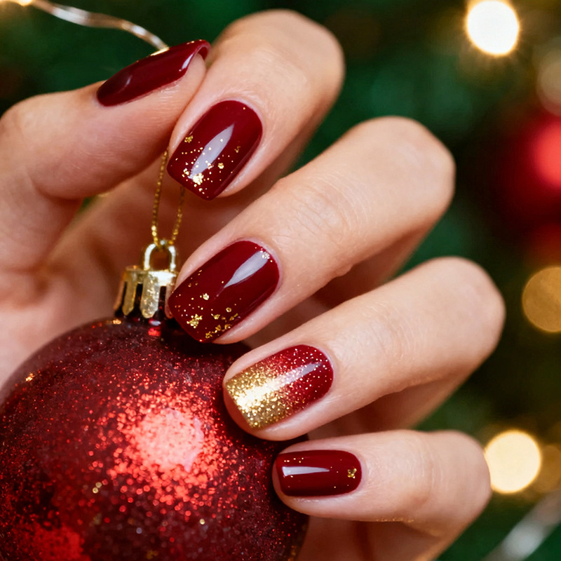 24pcs Wine Red Full Cover Nail - Nail Art Red Wine recension och pris