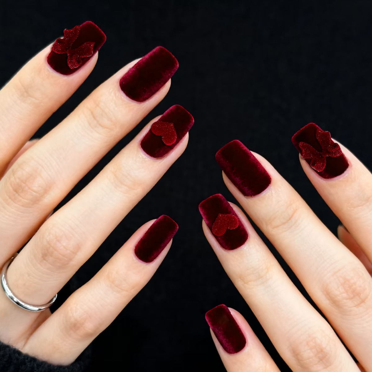 24pcs Wine Red Full Cover Nail - Nail Art Red Wine recension och pris