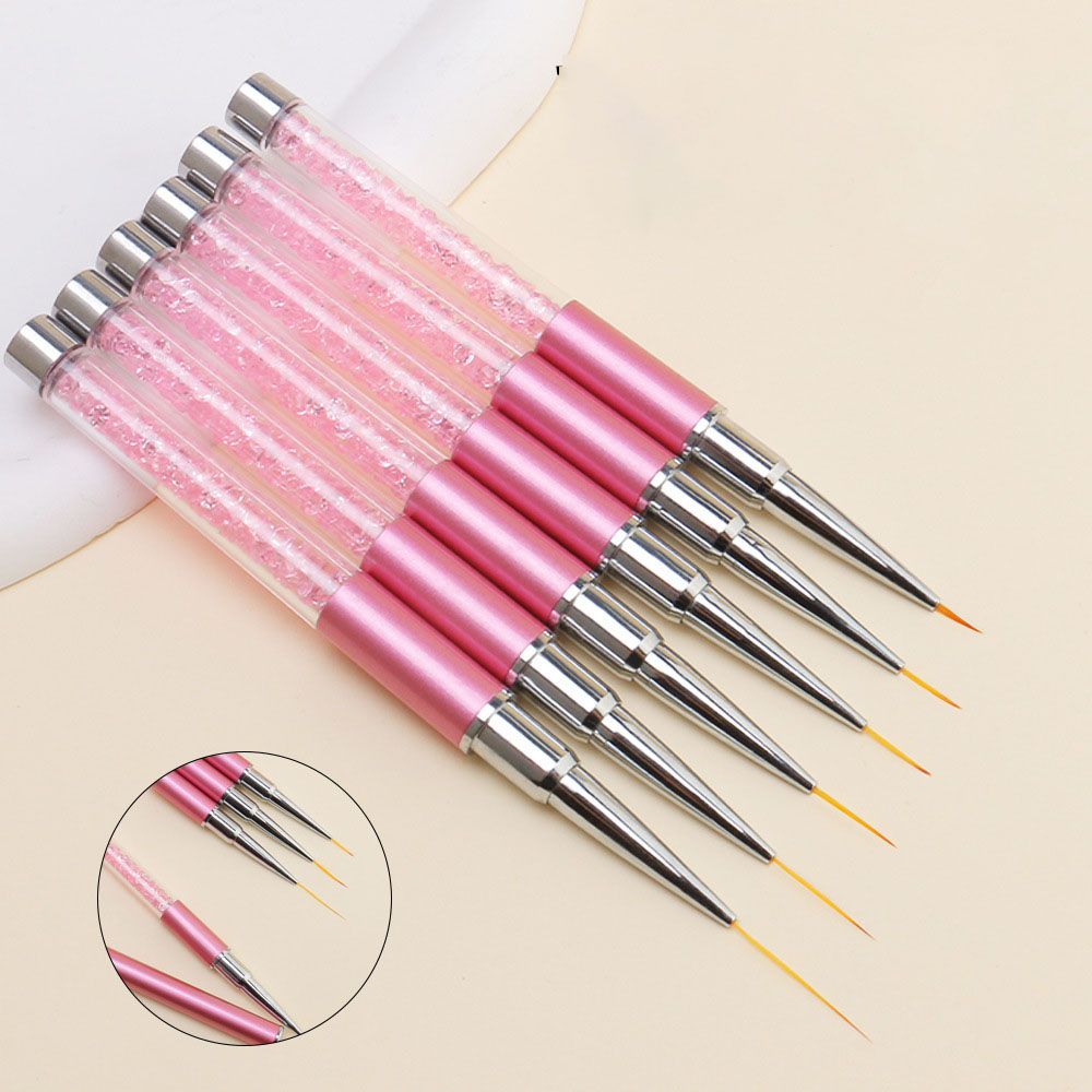 6pcs/Set Acrylic French Stripe - Nail Fan Brush recension och pris