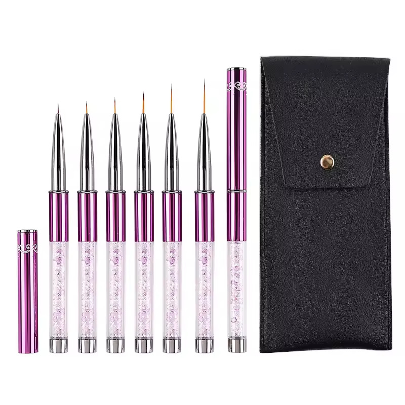 6pcs/Set Acrylic French Stripe - Nail Fan Brush recension och pris