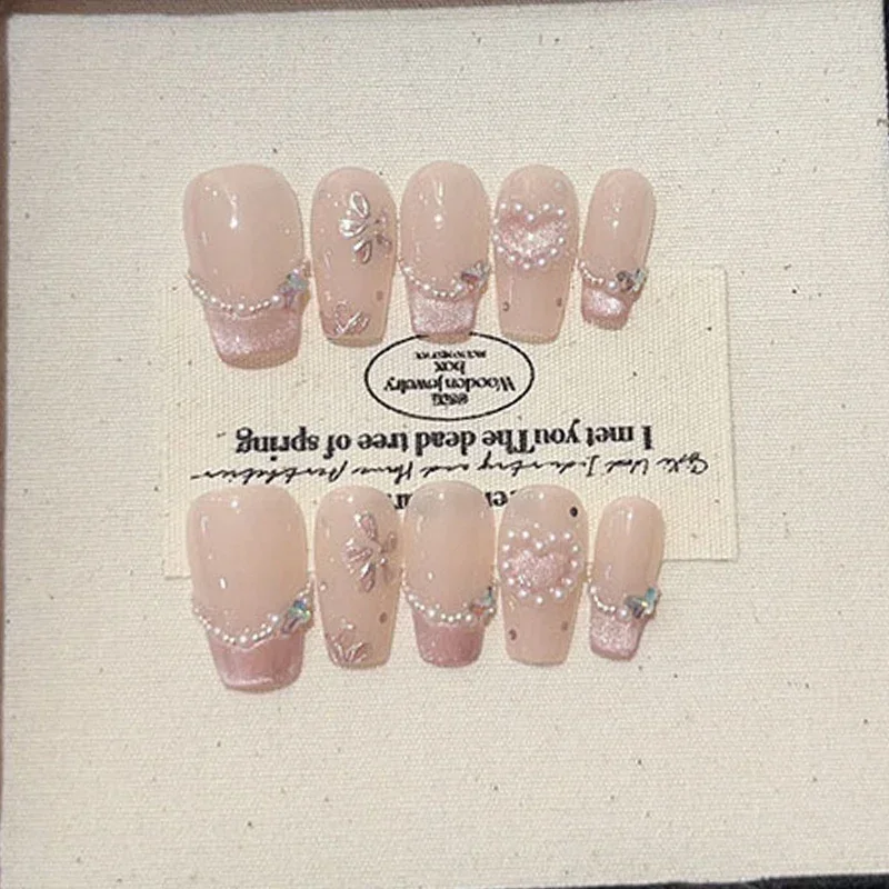 10pcs Cute Handmade Cat Eye Po - Nail Art Pink Cat Eye recension och pris