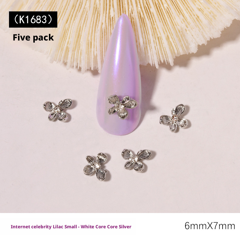 10Pcs Y2K Lilac Flower 3D Nail - Nail Art Lilac recension och pris