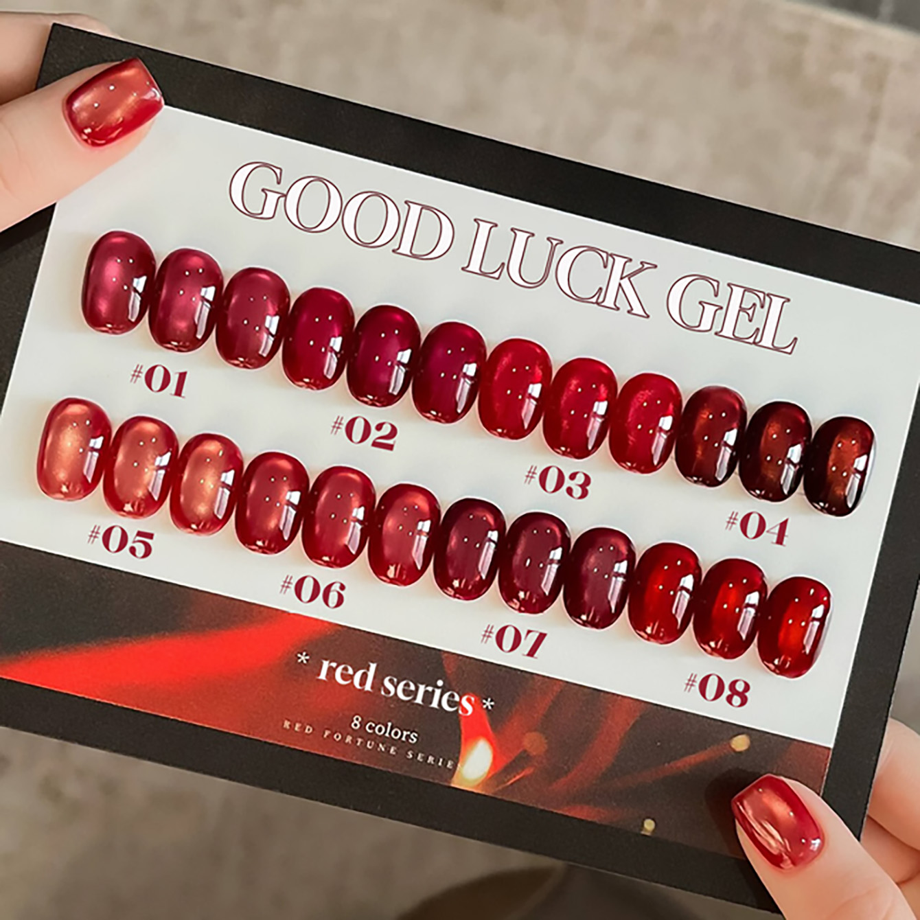 1pcs TC New Year Fortune Red L - Nail Art Red Wine recension och pris