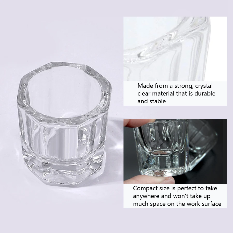 1Pc Mini Crystal Glass, Clear  - Nail Fan Brush recension och pris