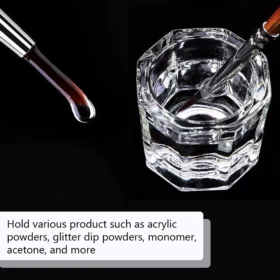 1Pc Mini Crystal Glass, Clear  - Nail Fan Brush recension och pris