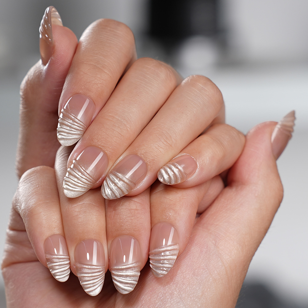 VITAGWX 64pcs Almond Press on  - Nail Art Full Cat Eye recension och pris