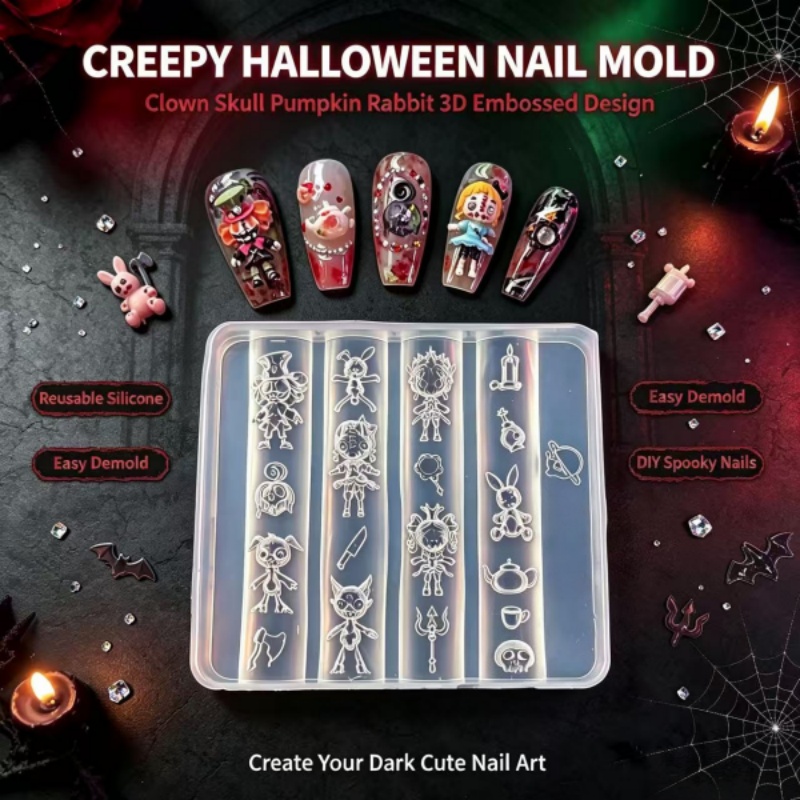Dark Fantasy Halloween Nail Ar - Nail Art Gothic recension och pris