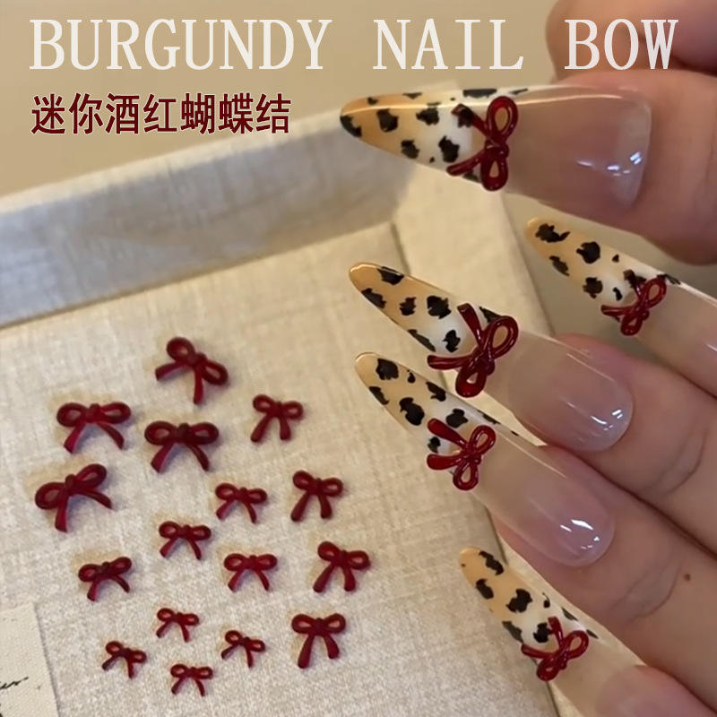 French Wine Red Bow Nail Art A - Nail Art Red Wine recension och pris