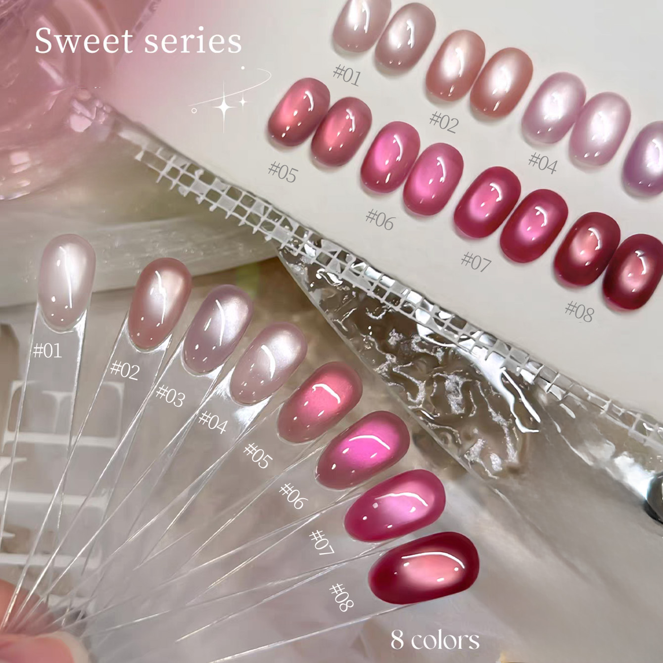 1pcs TC 2026 Summer Popular Ic - Nail Art Pink Cat Eye recension och pris