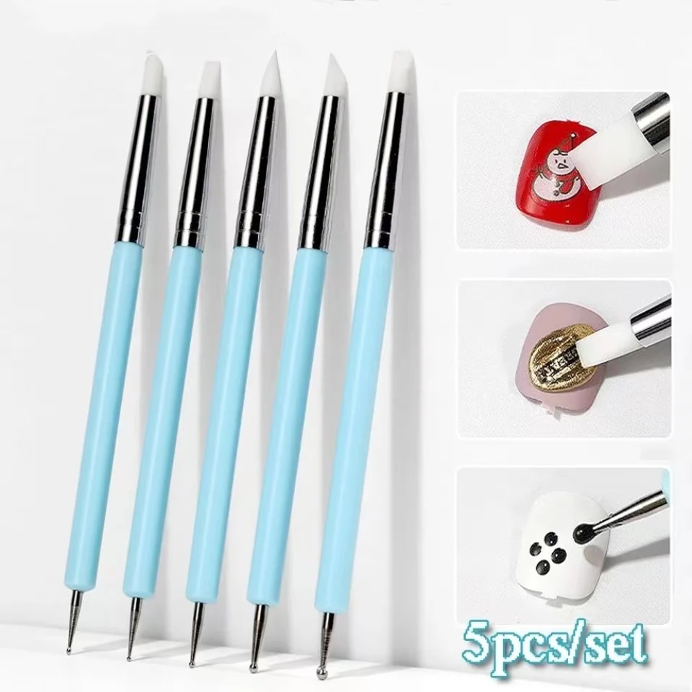 5PCS Silicone Clay Sculpting T - Nail Fan Brush recension och pris