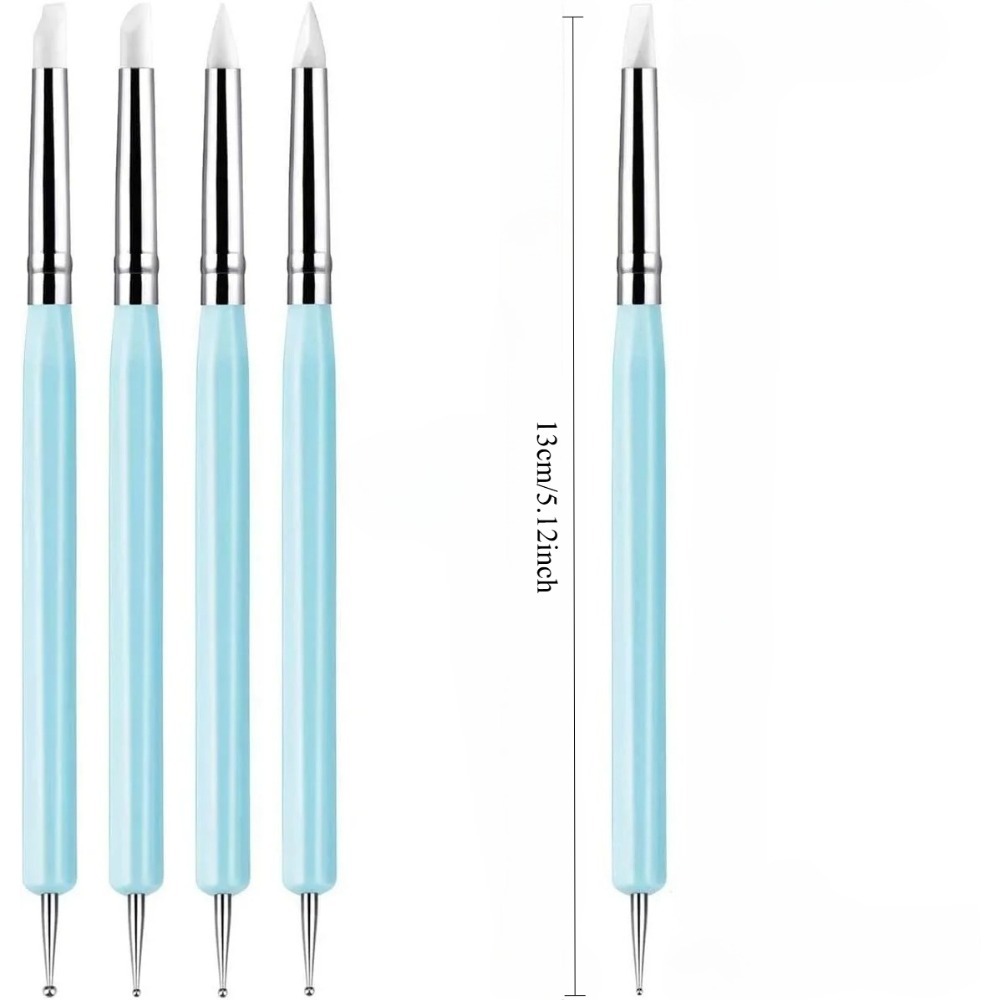 5PCS Silicone Clay Sculpting T - Nail Fan Brush recension och pris