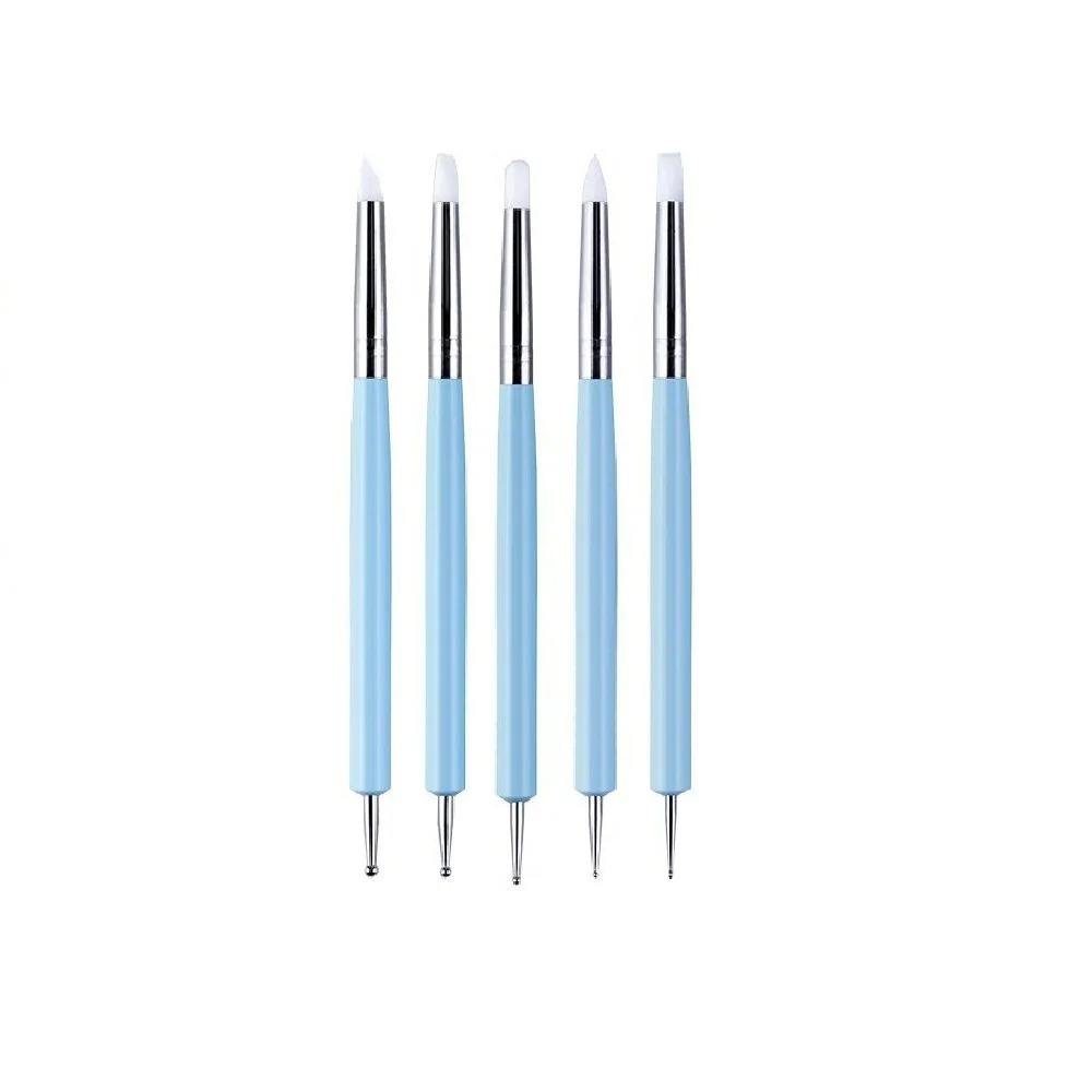 5PCS Silicone Clay Sculpting T - Nail Fan Brush recension och pris