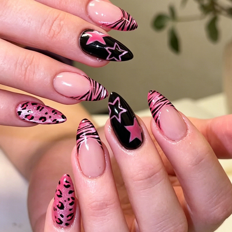 24pcs Lines and Stars Press on - Nail Art Full Cat Eye recension och pris