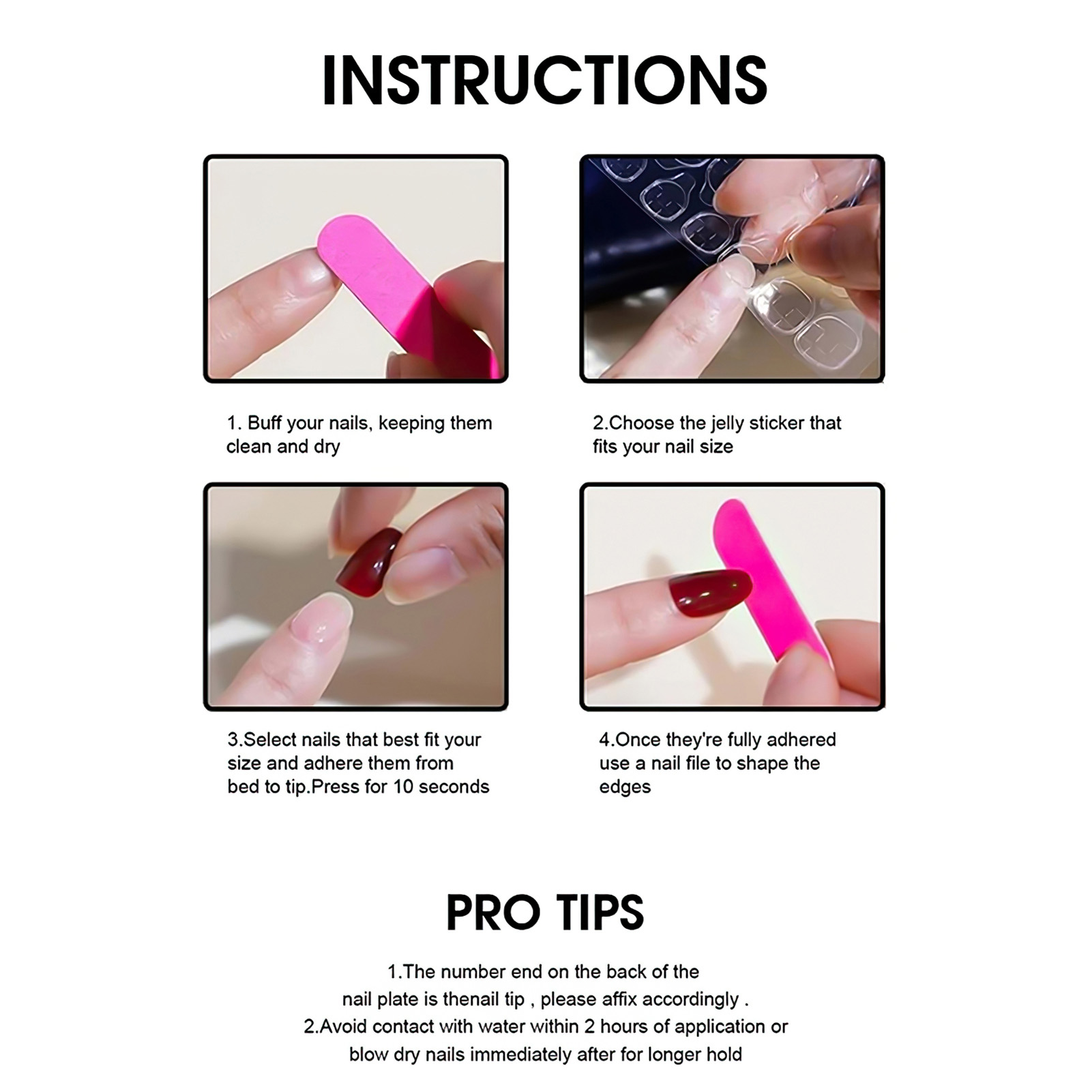 Fake Nails Glow in Dark Press  - Nail Art Gothic recension och pris
