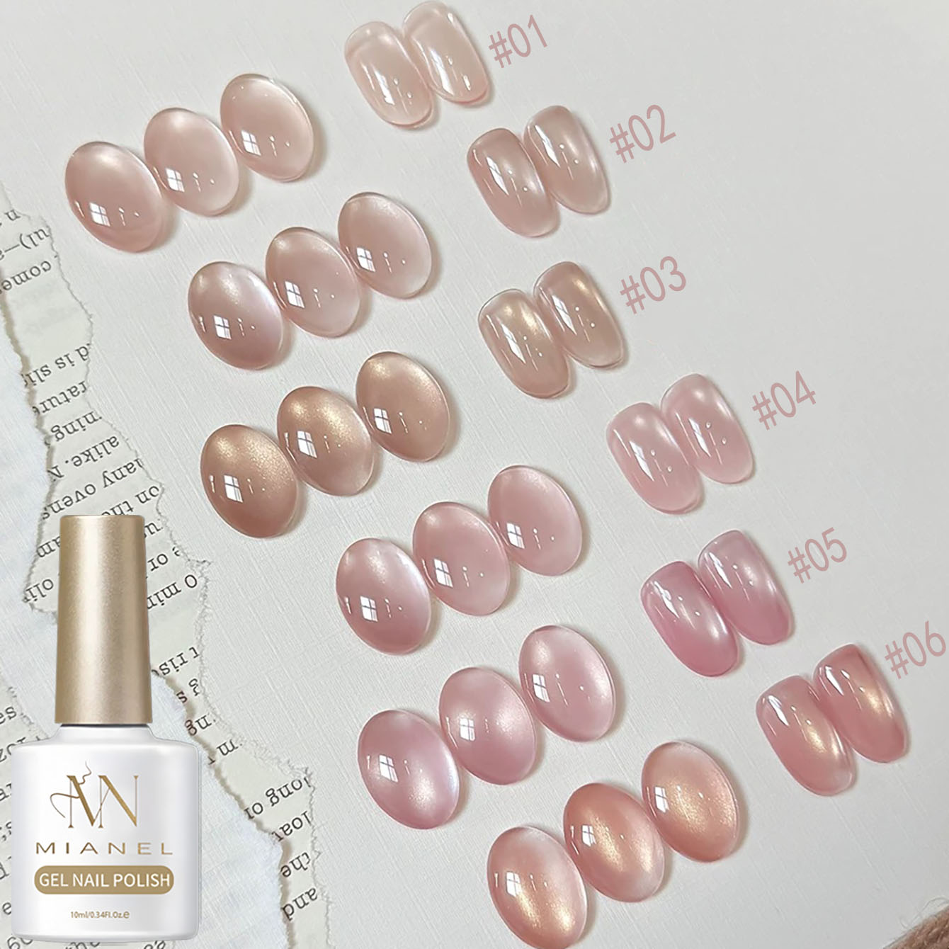 MIANEL 10ML Lover Pink Series  - Nail Art Pink Cat Eye recension och pris