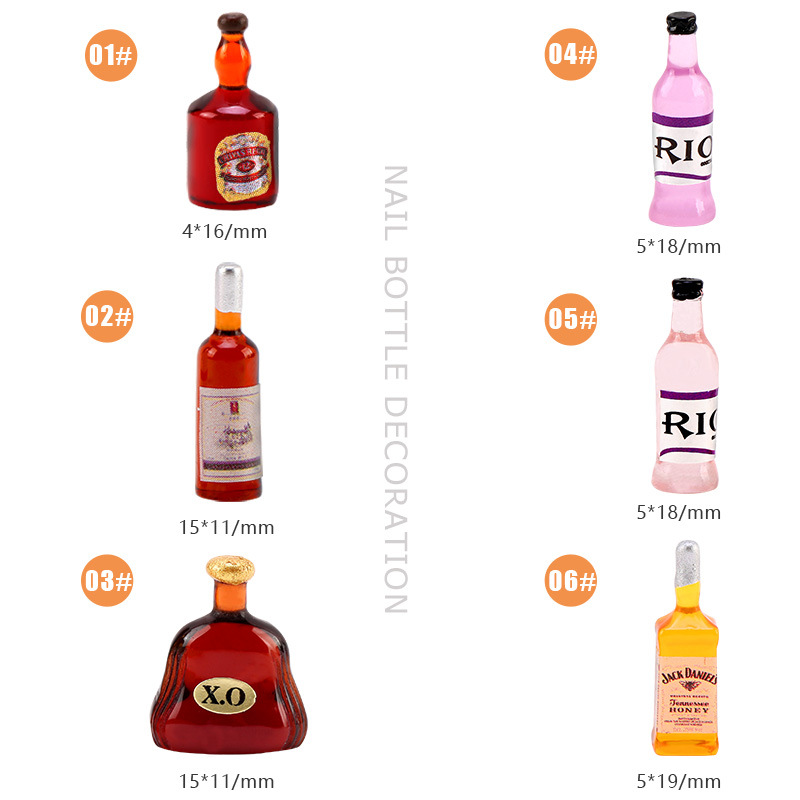 20*pcs New Wine Bottle Nail Ch - Nail Art Red Wine recension och pris